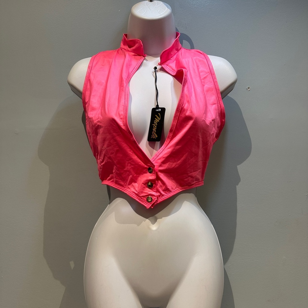 Mapale 2 Piece Neon Pink Set Medium New with Tags - Picture 3 of 12